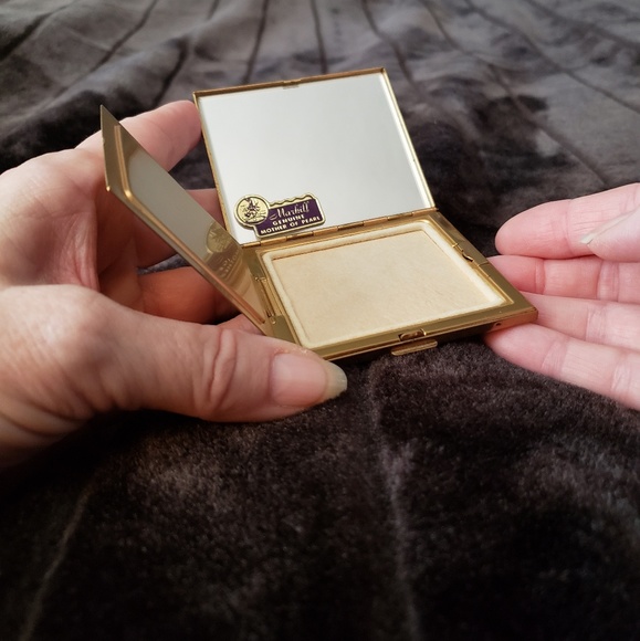 Vintage Marhill Mother of Pearl compact-Euc - Picture 5 of 8